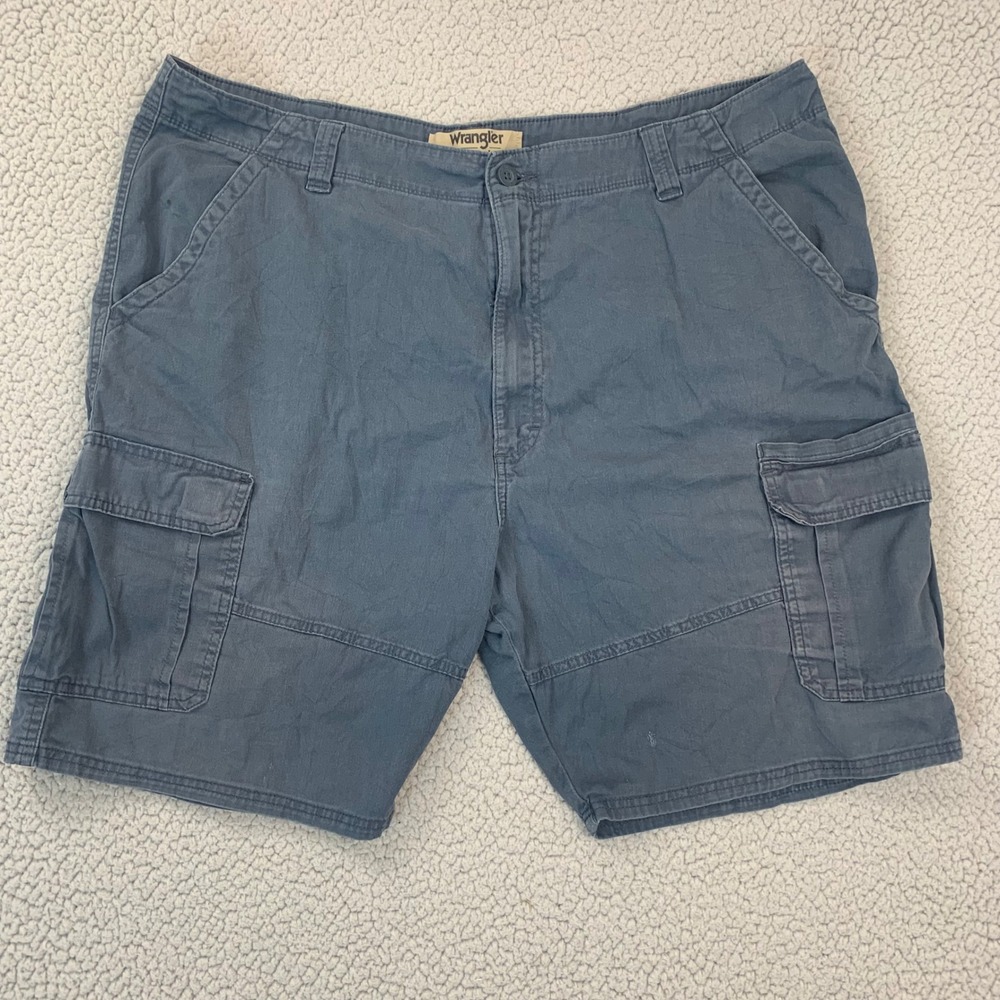 Wrangler Cargo Shorts Mens 42 Blue Stretch‎ Twill Authentics 10ZM6ACMB